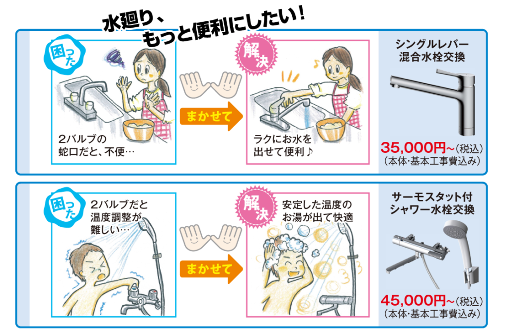 水廻り、もっと便利にしたい!
