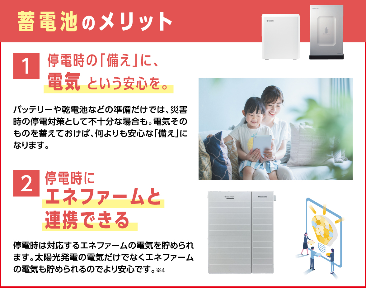 蓄電池のメリット